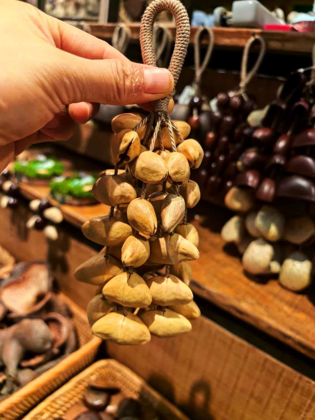 Seed Shaker | Handmade Entada, Cardamom & Oleander Seed Shell Wind Chime Hand Bell