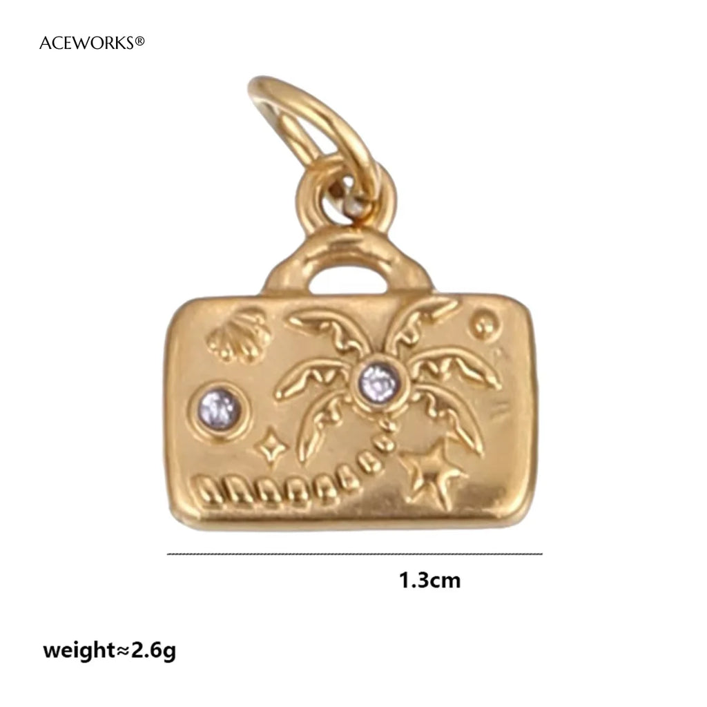 西部沙漠精神护身符 | 18K PVD镀金不锈钢饰品吊坠 | 防水耐用