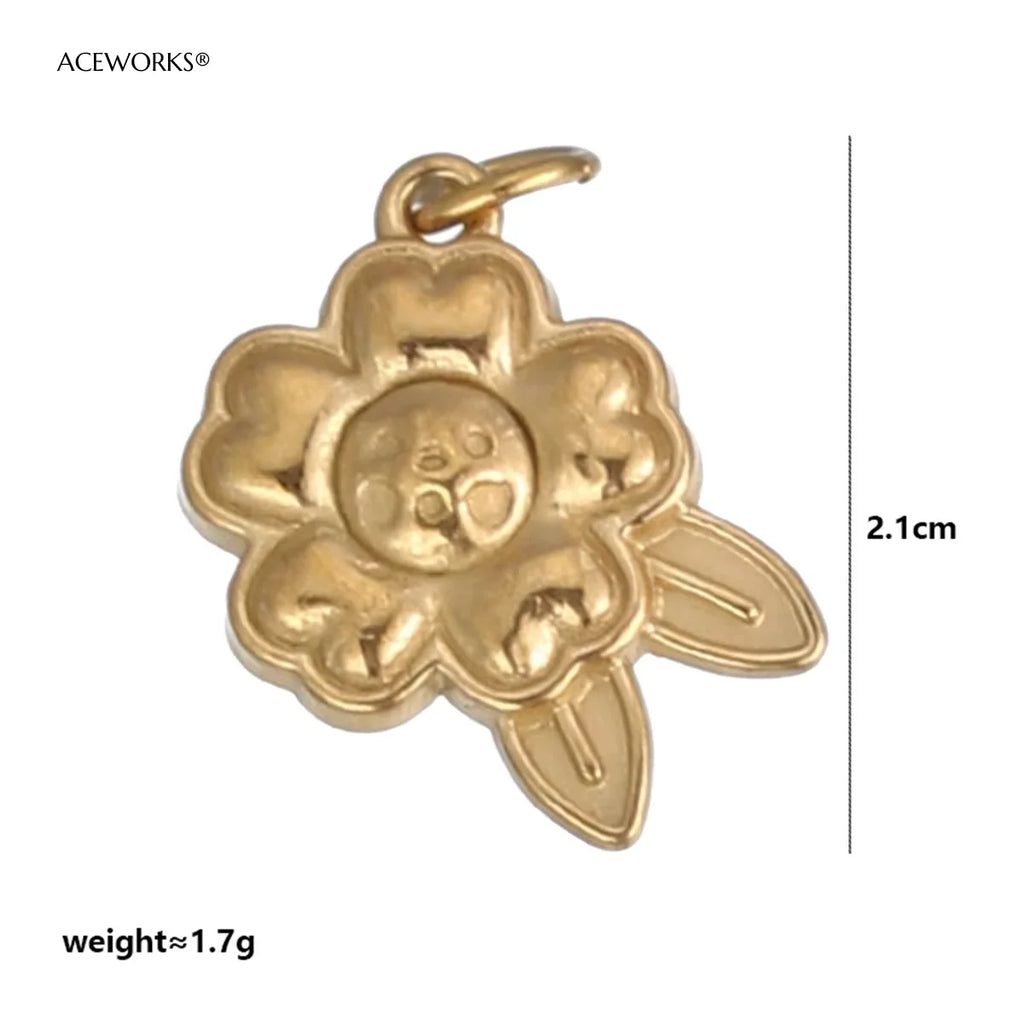 西部沙漠精神护身符 | 18K PVD镀金不锈钢饰品吊坠 | 防水耐用