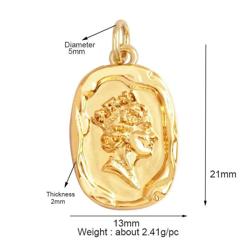 和平标志羽毛护身符女巫宗教魅力吊坠，妈妈爱心巫术锆石项链珠宝发现L61