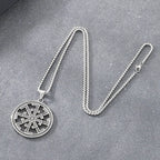 时尚复古北欧八角形凯尔特结吊坠项链个性维京护身符宗教项链