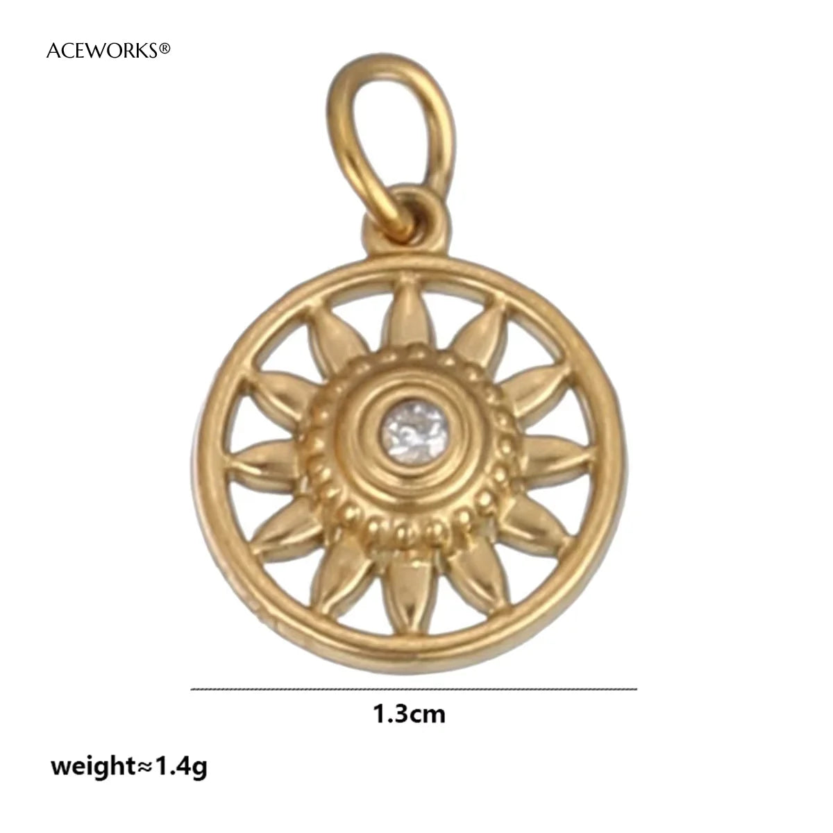 西部沙漠精神护身符 | 18K PVD镀金不锈钢饰品吊坠 | 防水耐用