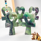 批发厂家价格抛光水晶雕刻彩虹萤石安克生命护身符水晶工艺品获取能量