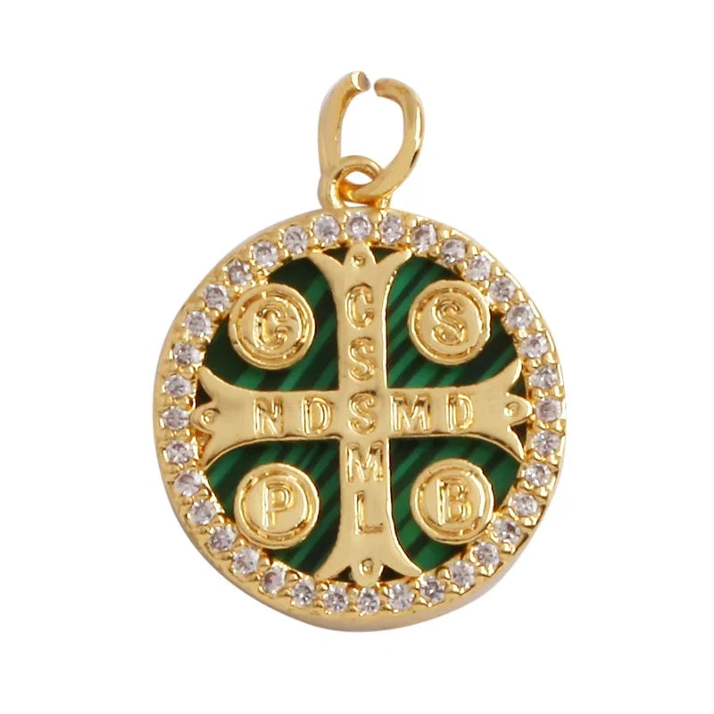 和平标志羽毛护身符女巫宗教魅力吊坠，妈妈爱心巫术锆石项链珠宝发现L61