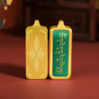 普陀山手绘太岁护身符唐卡吊坠，文殊菩萨护身符，不锈钢项链，挂盒