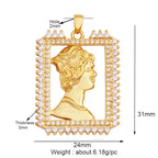 和平标志羽毛护身符女巫宗教魅力吊坠，妈妈爱心巫术锆石项链珠宝发现L61