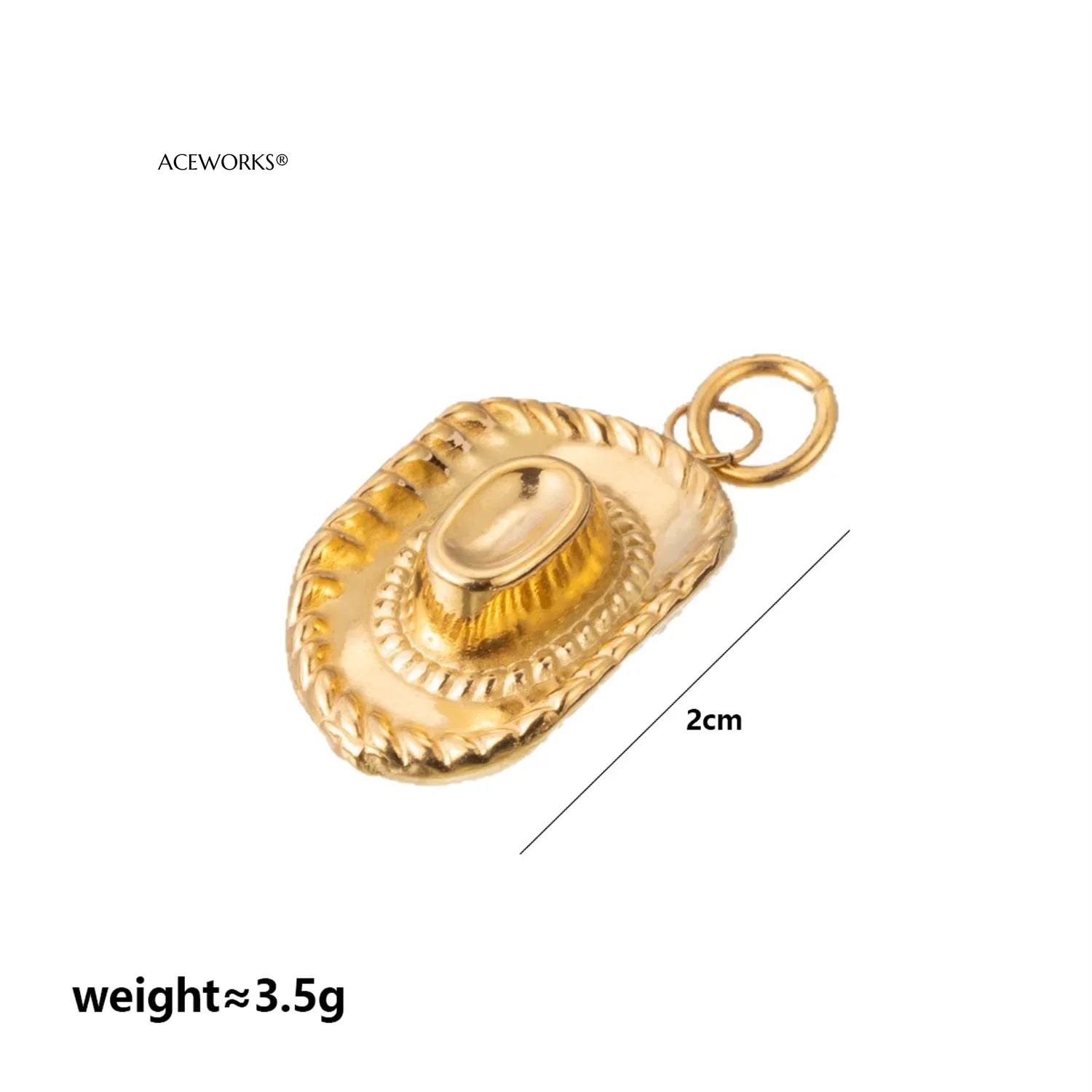 西部沙漠精神护身符 | 18K PVD镀金不锈钢饰品吊坠 | 防水耐用