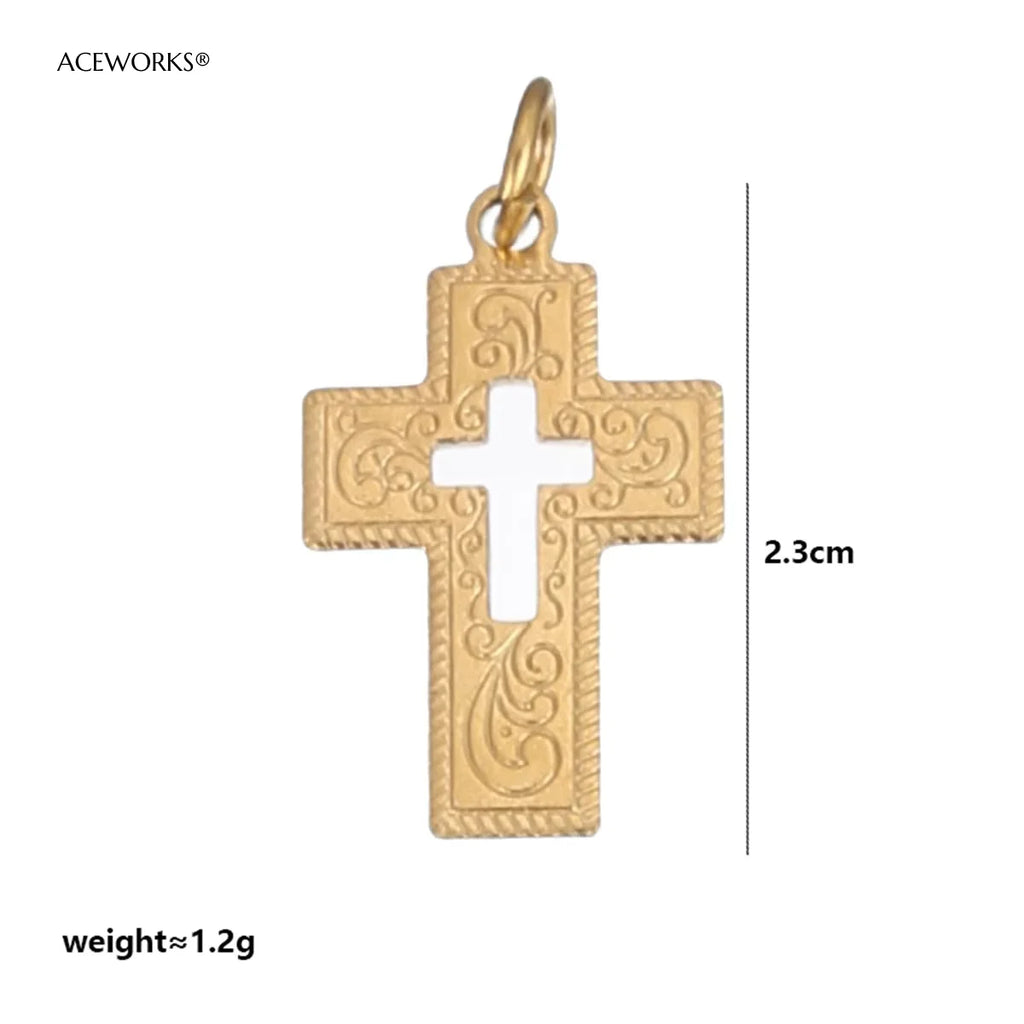 西部沙漠精神护身符 | 18K PVD镀金不锈钢饰品吊坠 | 防水耐用