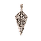 和平标志羽毛护身符女巫宗教魅力吊坠，妈妈爱心巫术锆石项链珠宝发现L61