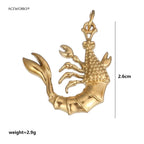 西部沙漠精神护身符 | 18K PVD镀金不锈钢饰品吊坠 | 防水耐用