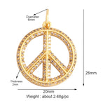 和平标志羽毛护身符女巫宗教魅力吊坠，妈妈爱心巫术锆石项链珠宝发现L61