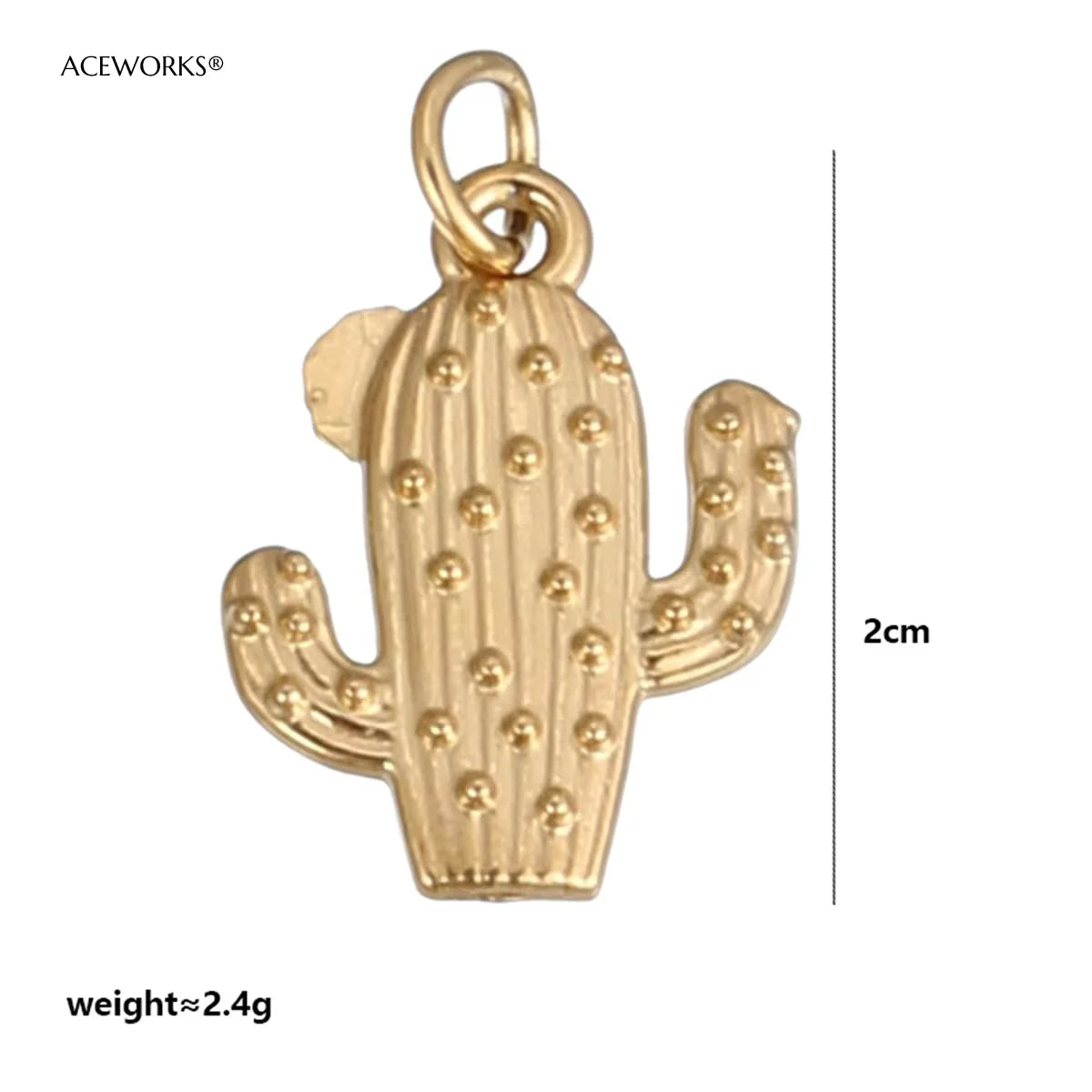 西部沙漠精神护身符 | 18K PVD镀金不锈钢饰品吊坠 | 防水耐用