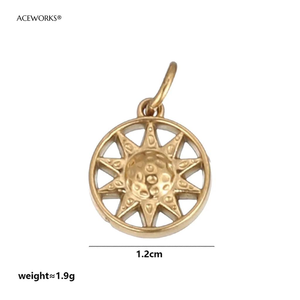 西部沙漠精神护身符 | 18K PVD镀金不锈钢饰品吊坠 | 防水耐用