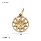 西部沙漠精神护身符 | 18K PVD镀金不锈钢饰品吊坠 | 防水耐用