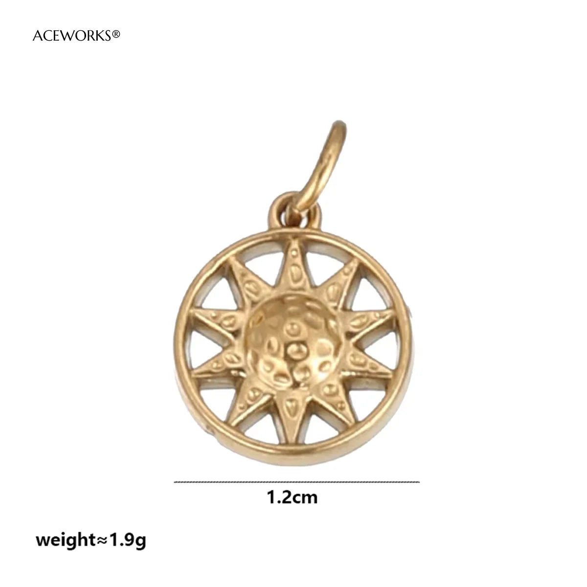 西部沙漠精神护身符 | 18K PVD镀金不锈钢饰品吊坠 | 防水耐用