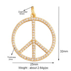 和平标志羽毛护身符女巫宗教魅力吊坠，妈妈爱心巫术锆石项链珠宝发现L61