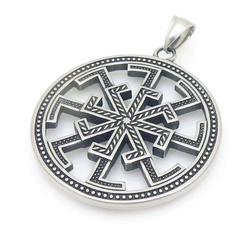 时尚复古北欧八角形凯尔特结吊坠项链个性维京护身符宗教项链