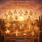 西部沙漠精神护身符 | 18K PVD镀金不锈钢饰品吊坠 | 防水耐用