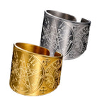 不锈钢复古戒指护身符 7 大天使印章保护梅塔特隆立方体莉莉丝符号秘密所罗门王