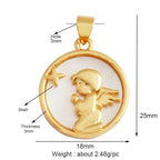 和平标志羽毛护身符女巫宗教魅力吊坠，妈妈爱心巫术锆石项链珠宝发现L61