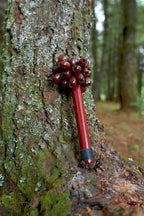 Handmade Pala Cardamom Seed Pod Wooden Handle Shaker – Rainforest Rhythm